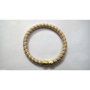 PLAIN Copper & Brass Twisted Braid Cuff Bracelet Wristlet Wristband - 7 mm Thick